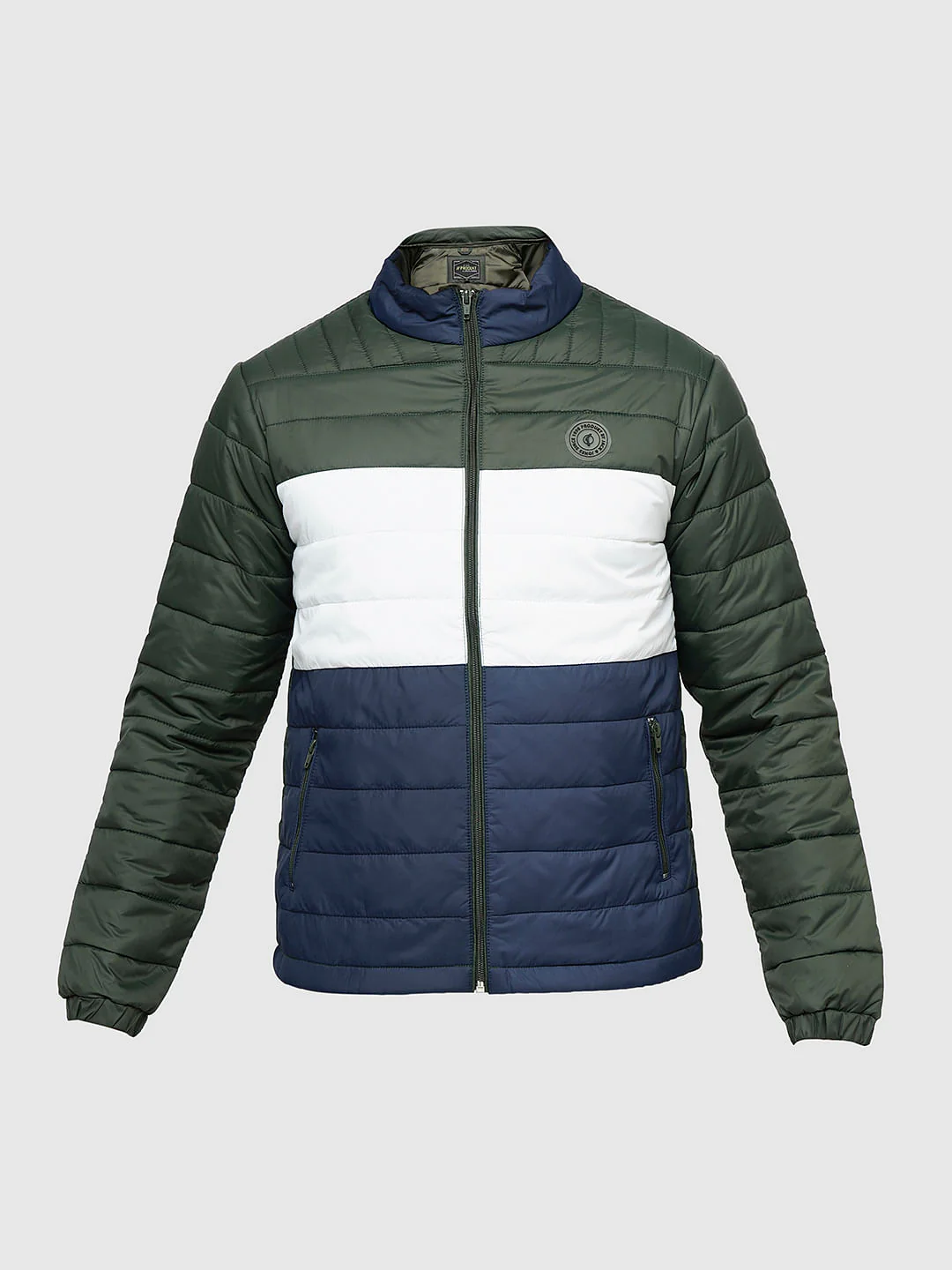 PRODUKT by JACK&JONES Green Colourblocked Hooded Puffer Jacket - Image 7