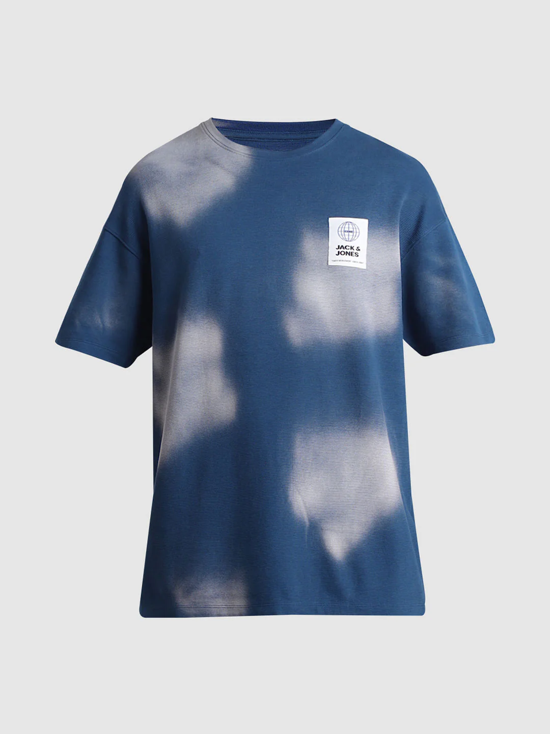Blue Colourblocked Crew Neck T-shirt - Image 8