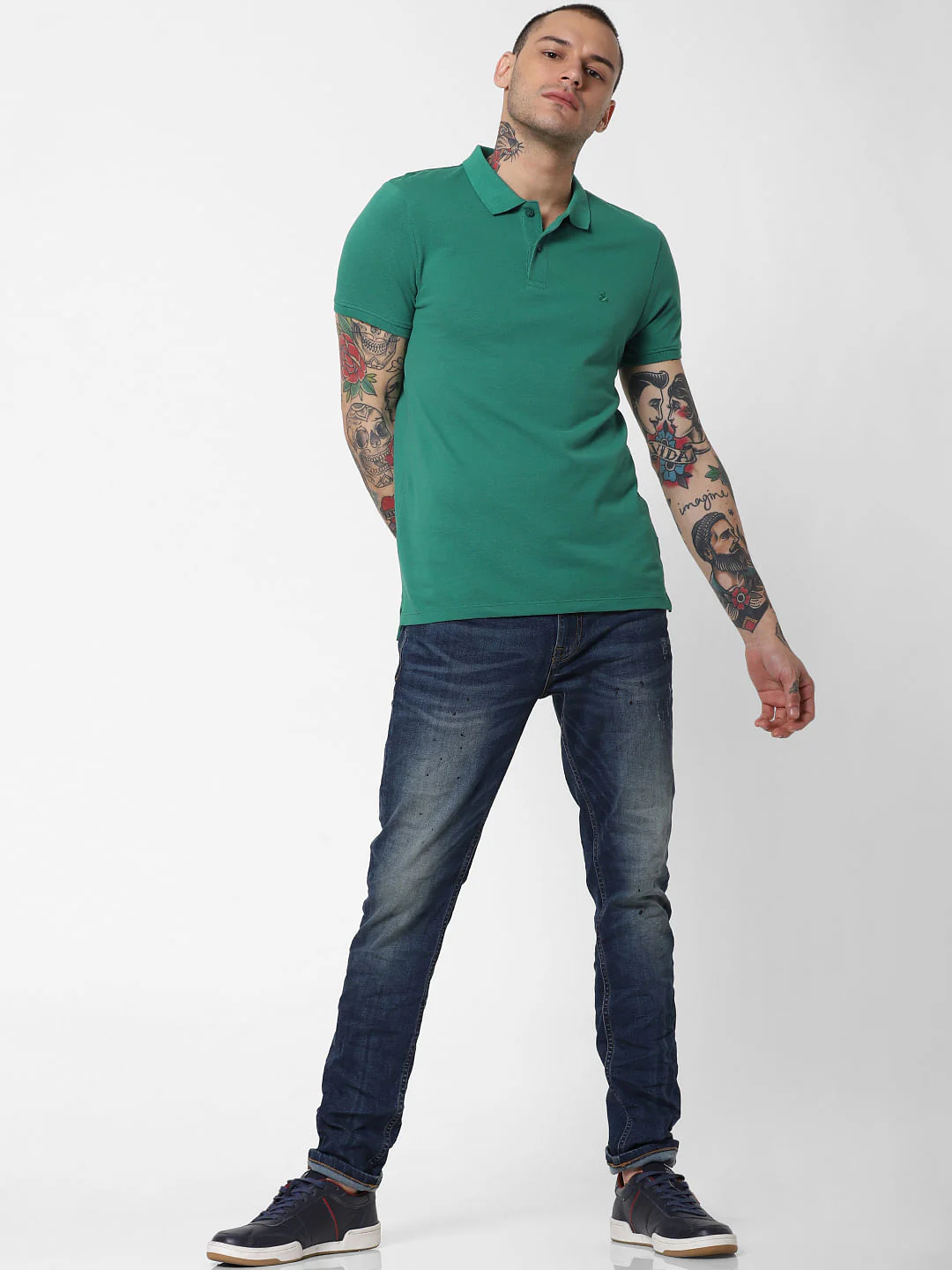 Green Polo Neck T-shirt - Image 6