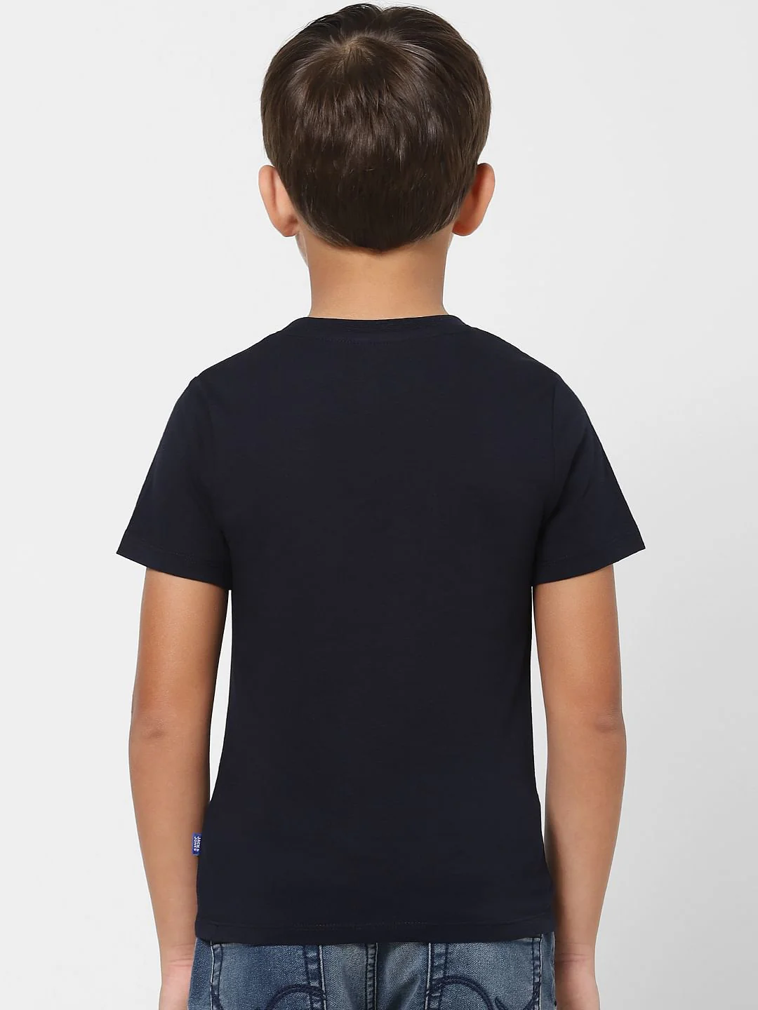 Boys Blue Logo Print Crew Neck T-shirt - Image 4