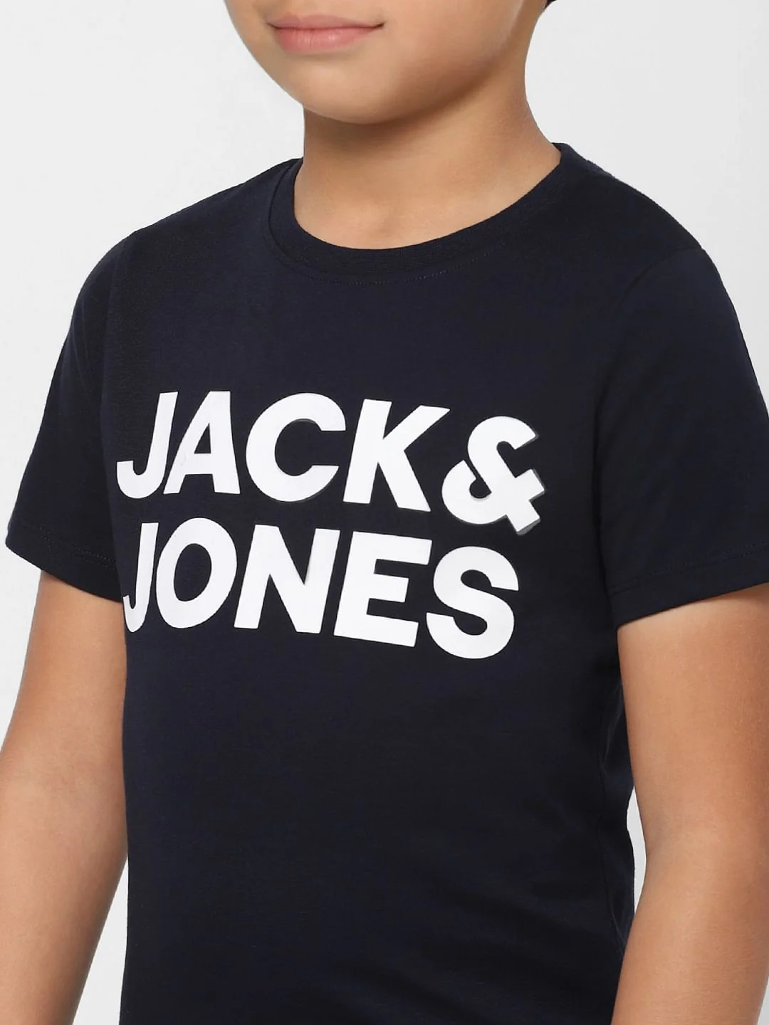 Boys Blue Logo Print Crew Neck T-shirt - Image 5