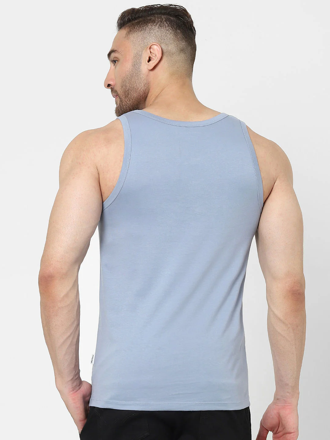 Blue Logo Print Vest - Image 3