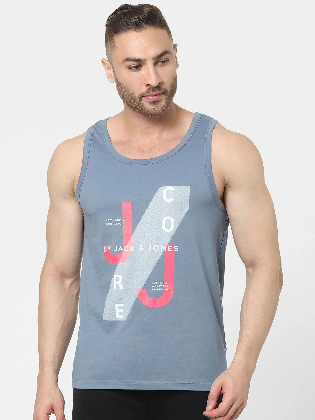 Blue Graphic Print Vest - Image 2