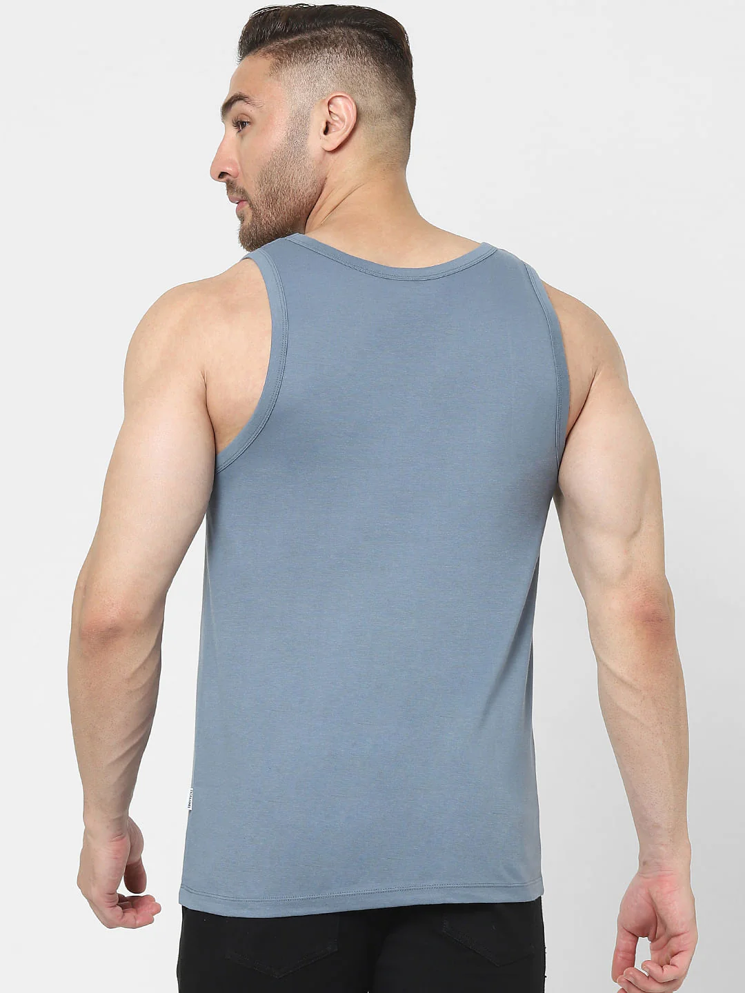 Blue Graphic Print Vest - Image 4
