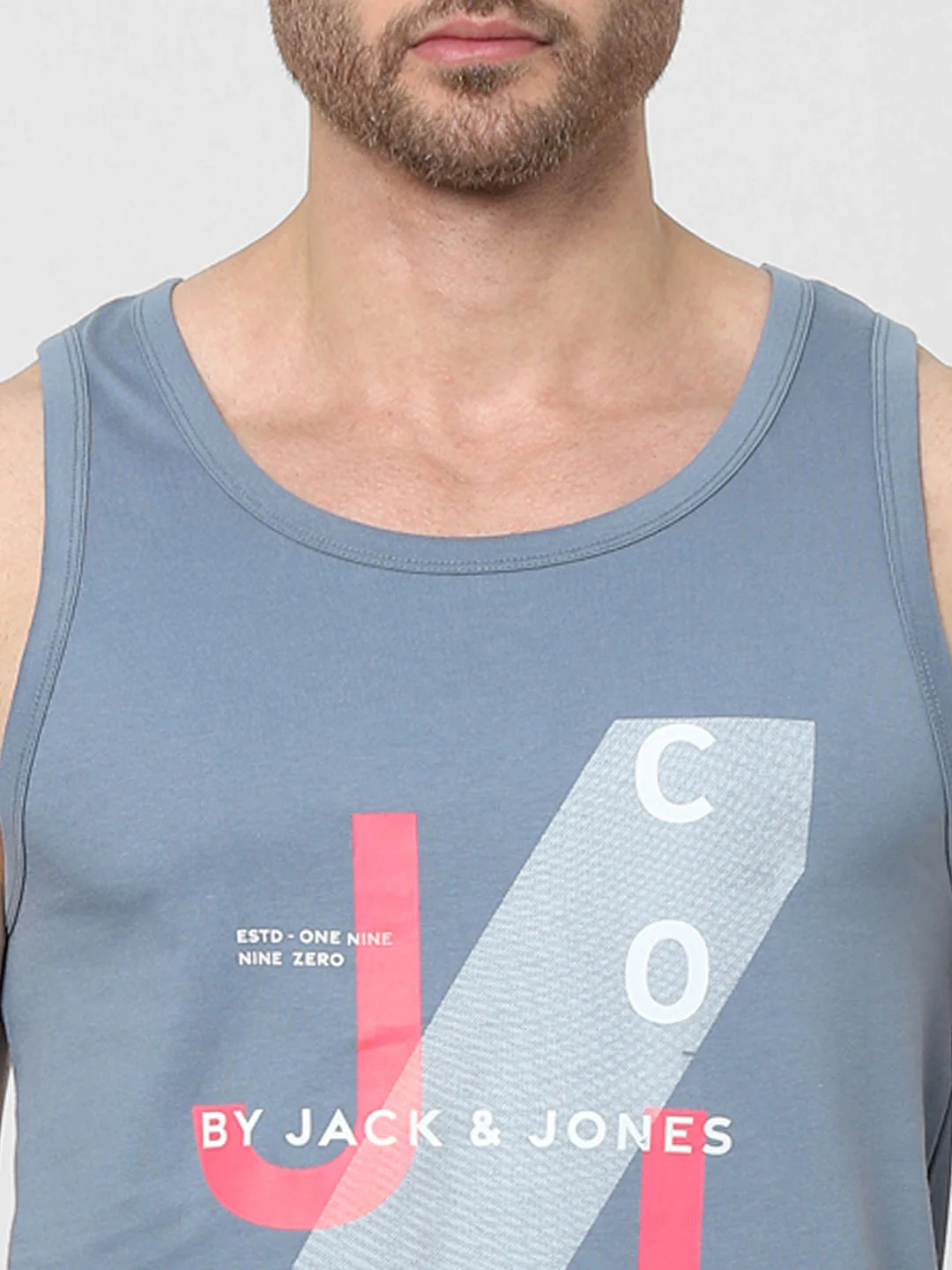 Blue Graphic Print Vest - Image 5