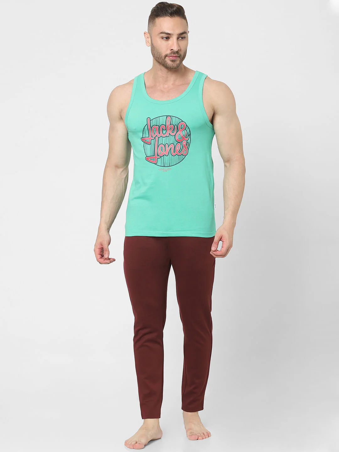 Green Graphic Print Vest