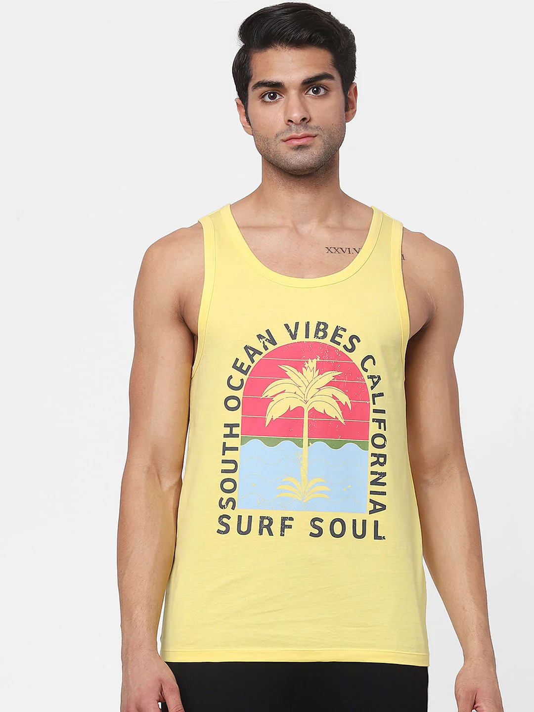 Yellow Graphic Print Vest - Image 2