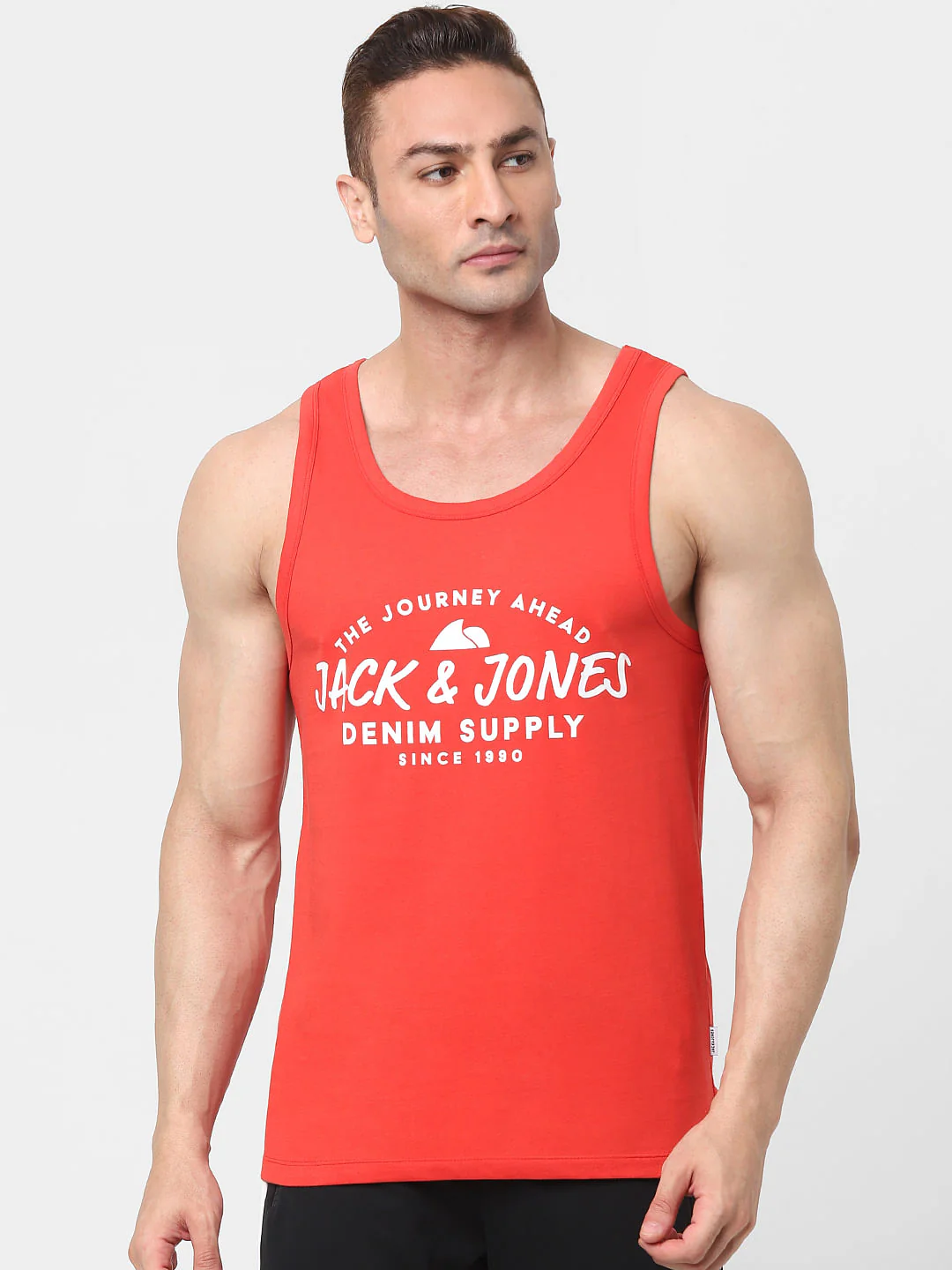 Red Logo Print Vest - Image 2