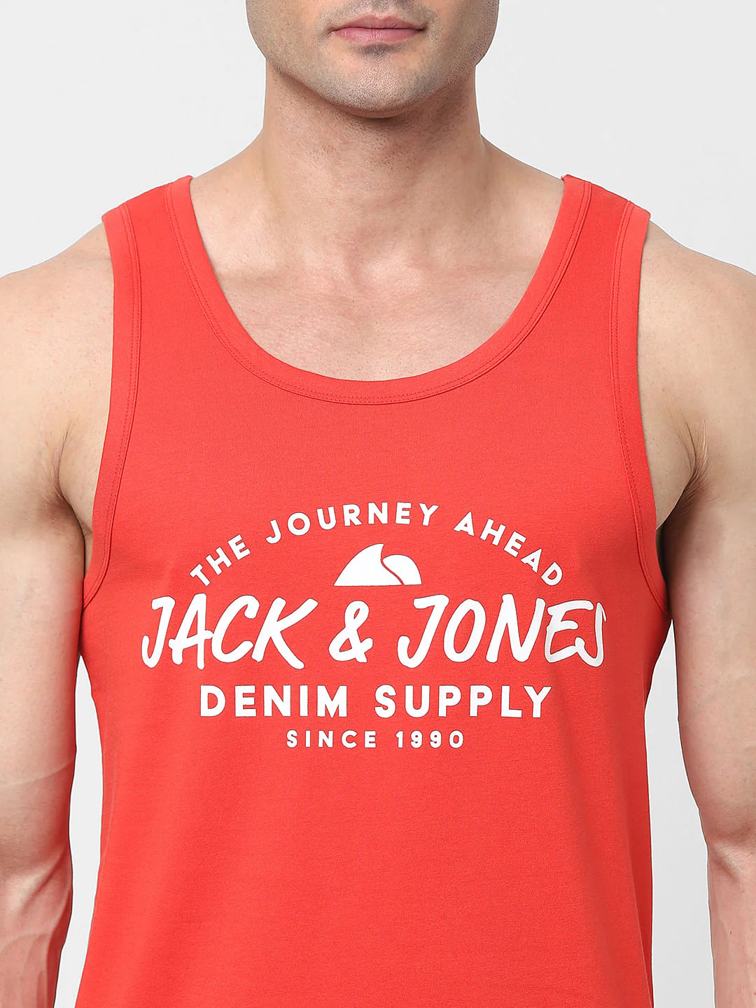 Red Logo Print Vest - Image 5