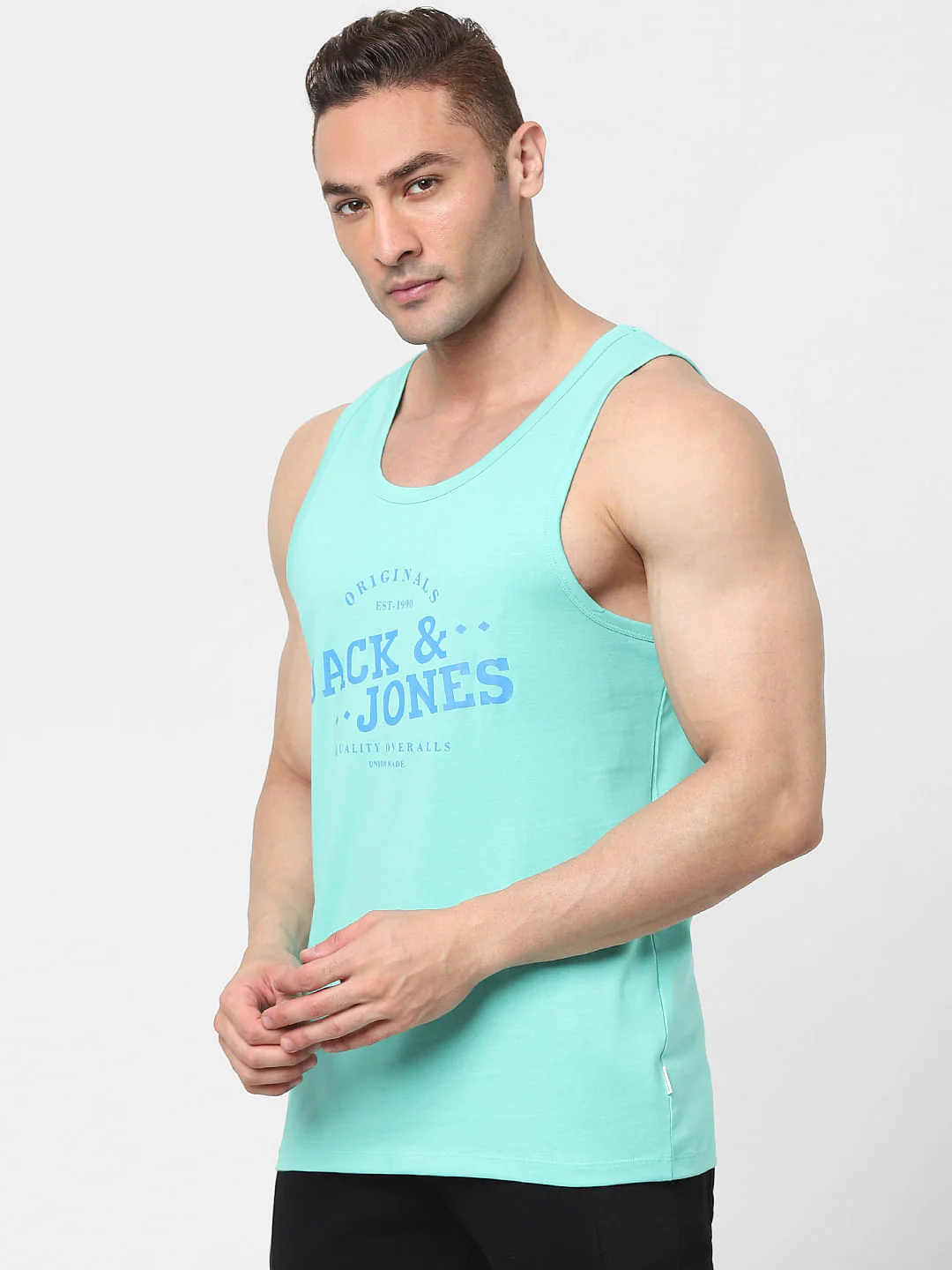 Blue Logo Print Vest - Image 3