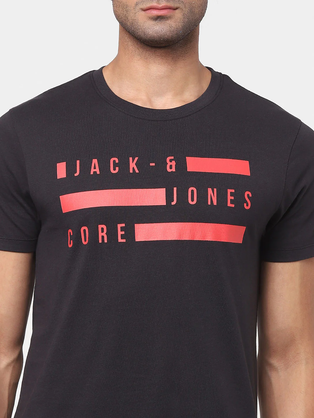 Black Graphic Crew Neck T-shirt - Image 5