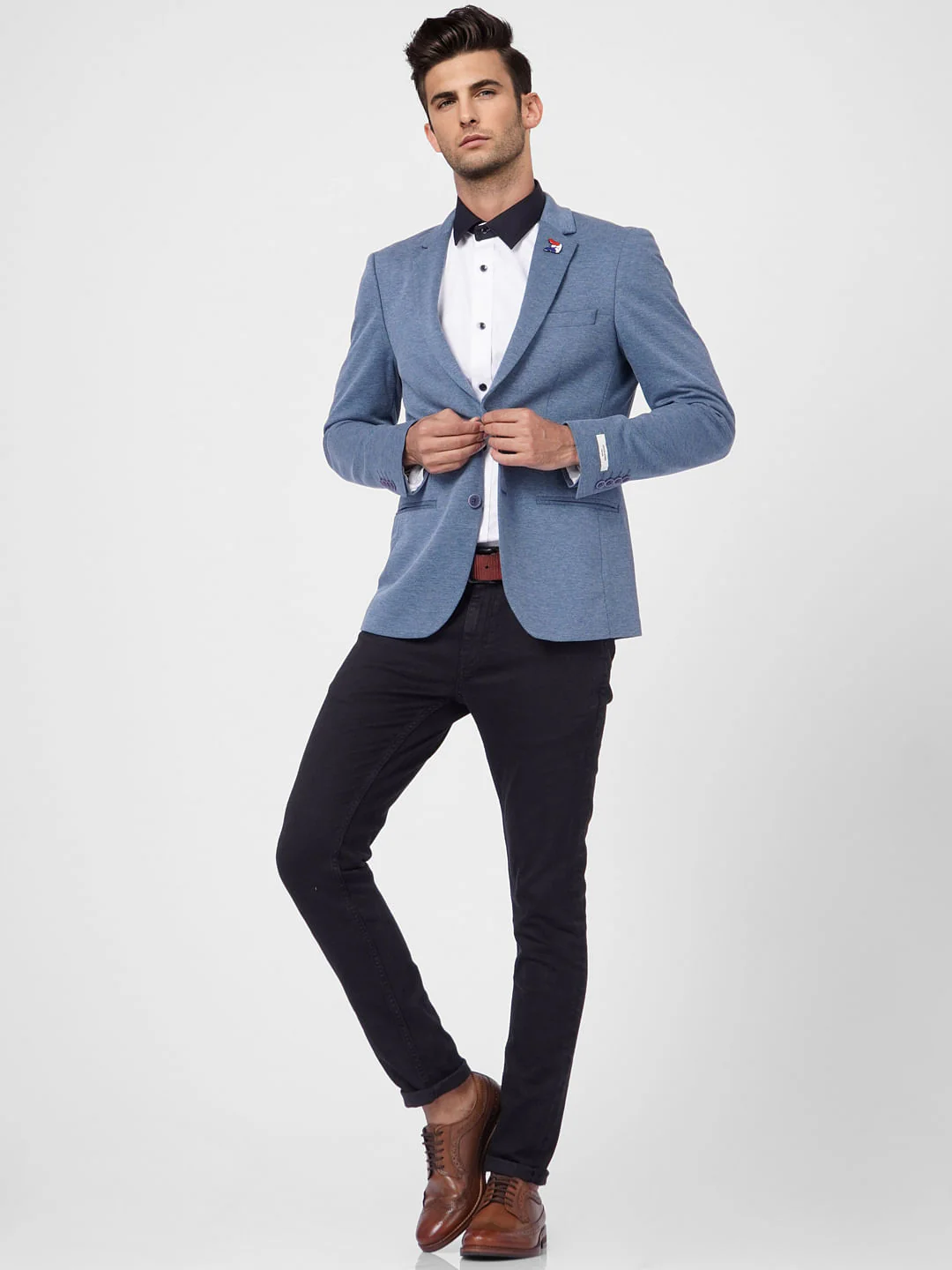 Blue Double Button Blazer