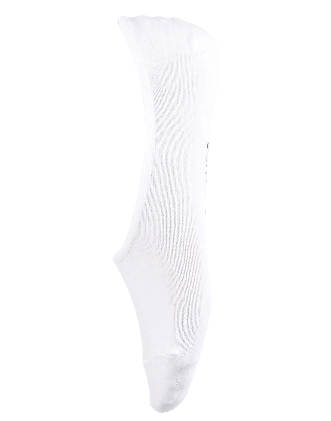 White Logo Print No Show Socks - Image 2