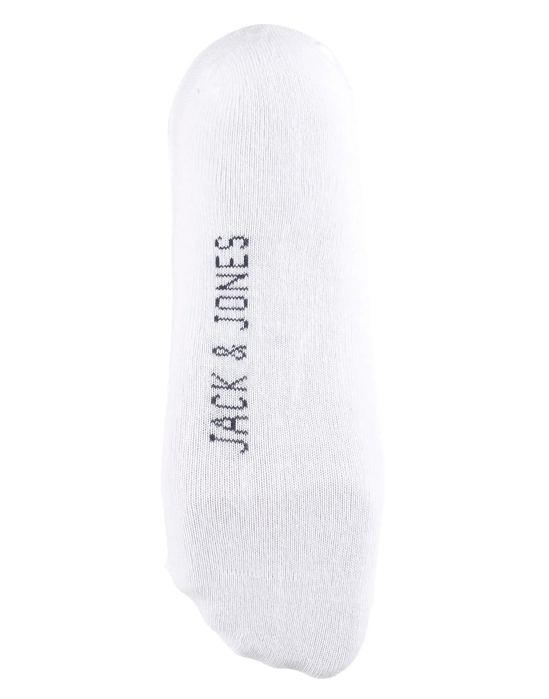 White Logo Print No Show Socks - Image 3