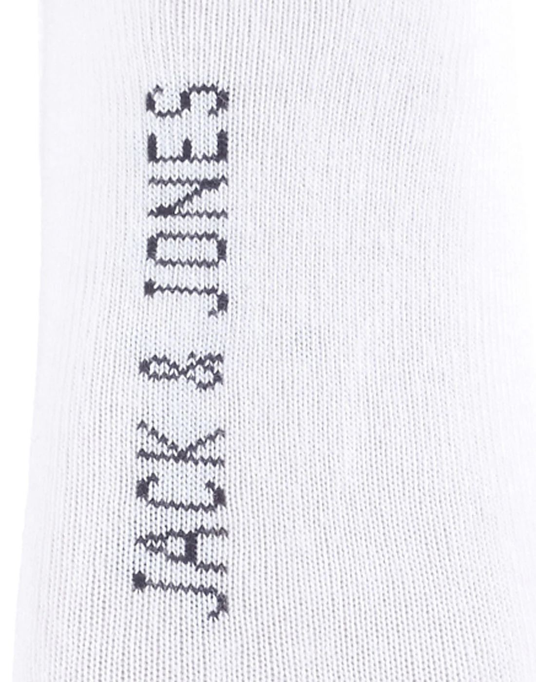 White Logo Print No Show Socks - Image 4