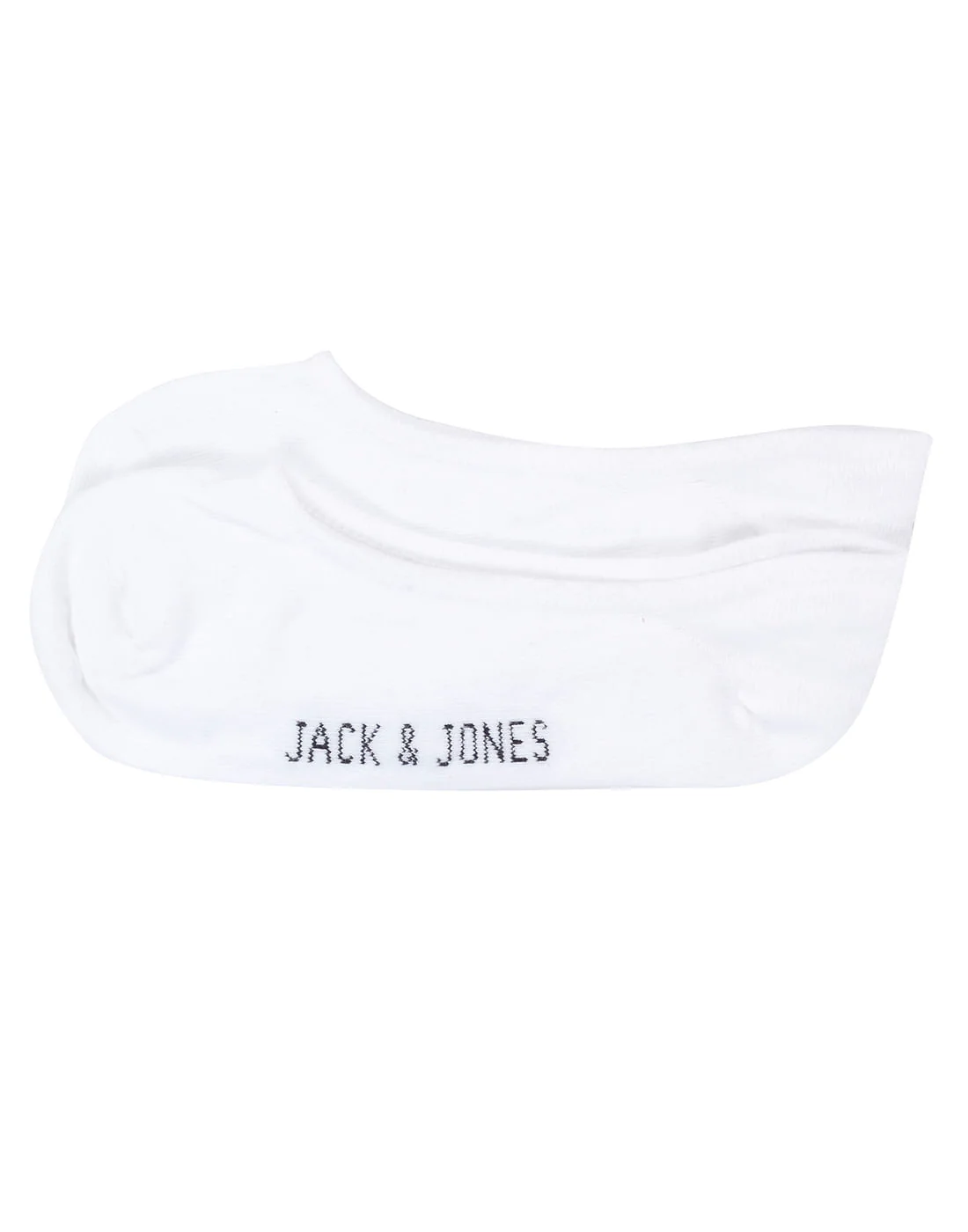 White Logo Print No Show Socks - Image 6