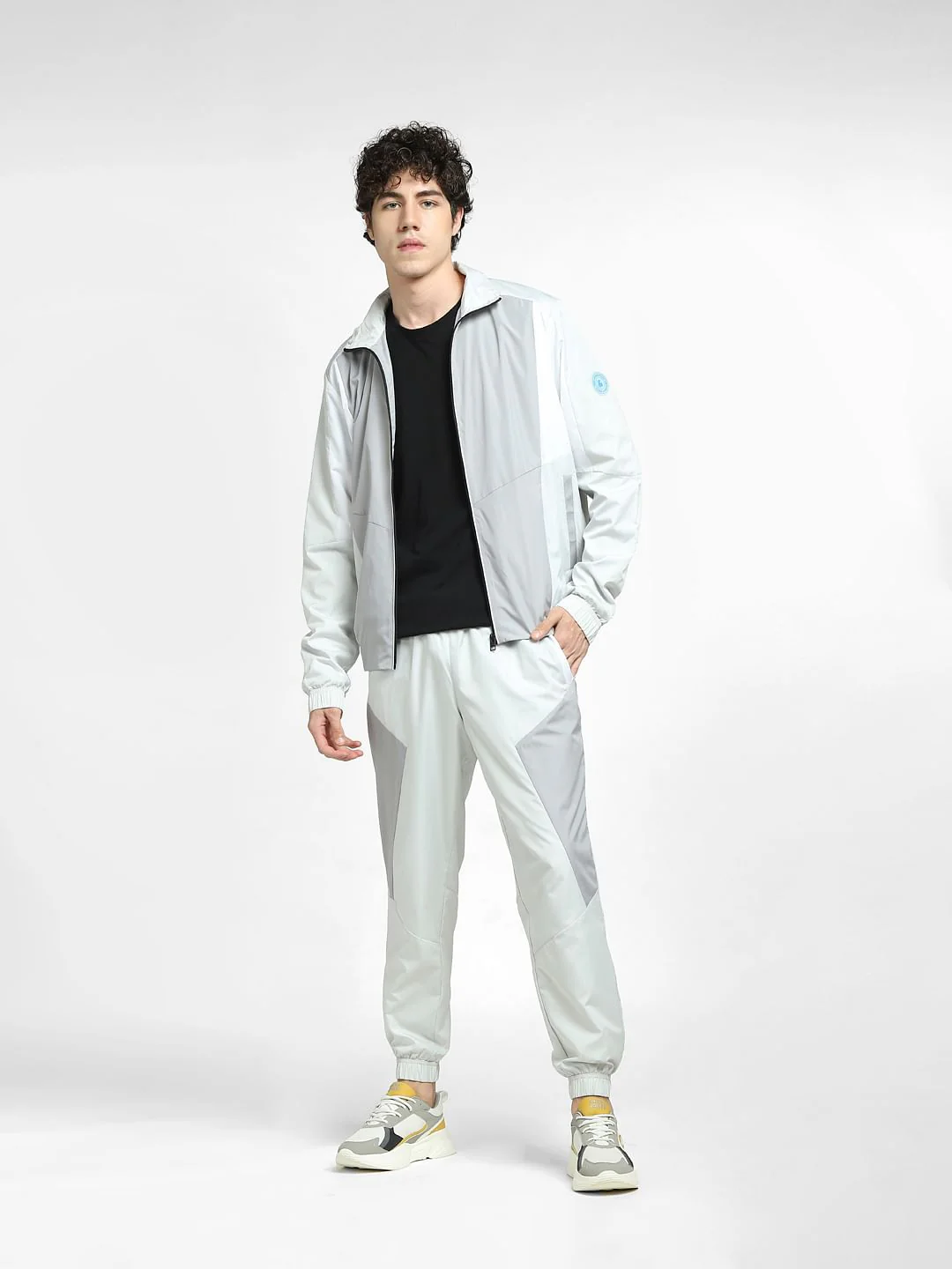 Grey Colourblocked Track Co-ord Jacket - Image 6