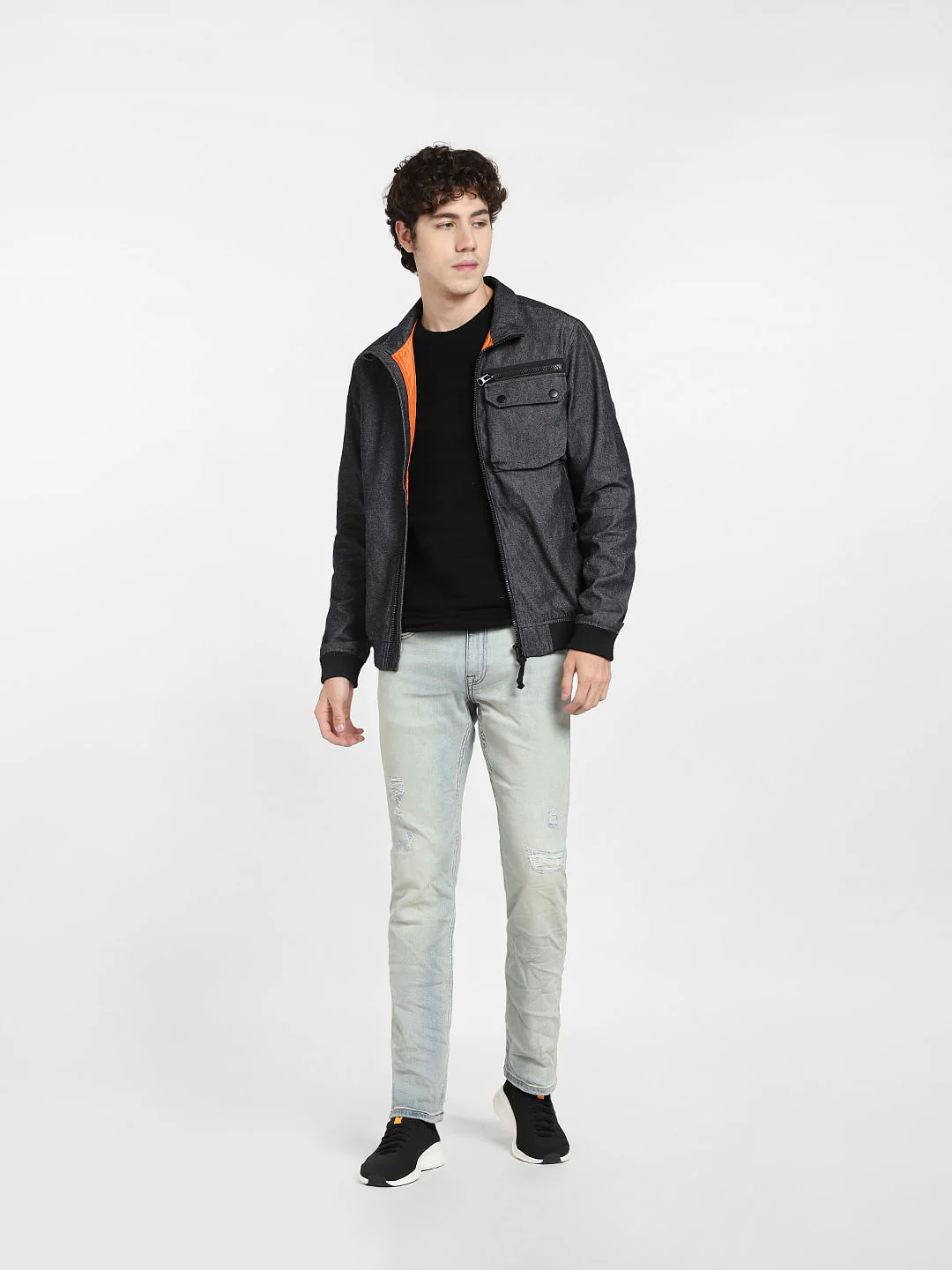 Dark Grey High Neck Jacket - Image 7