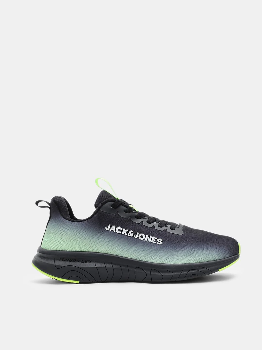Black Ombre Knit Lace-Up Sneakers - Image 2