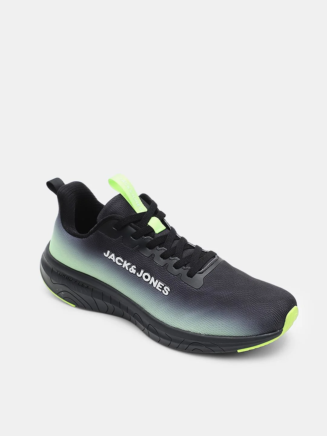 Black Ombre Knit Lace-Up Sneakers - Image 4