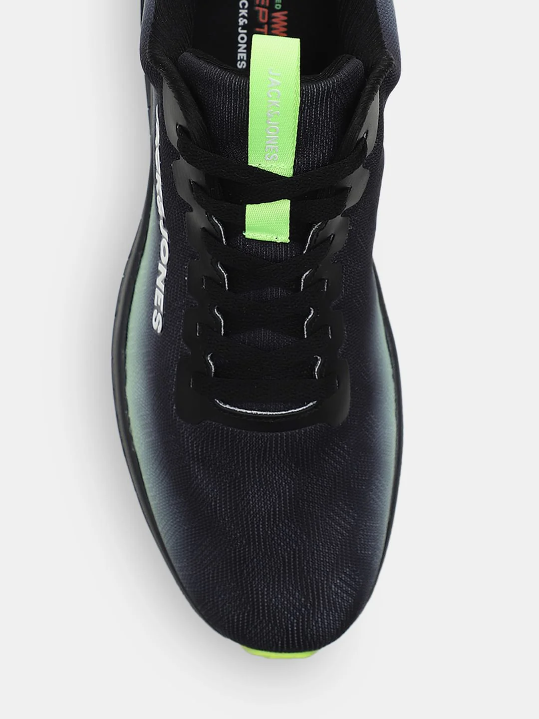 Black Ombre Knit Lace-Up Sneakers - Image 7