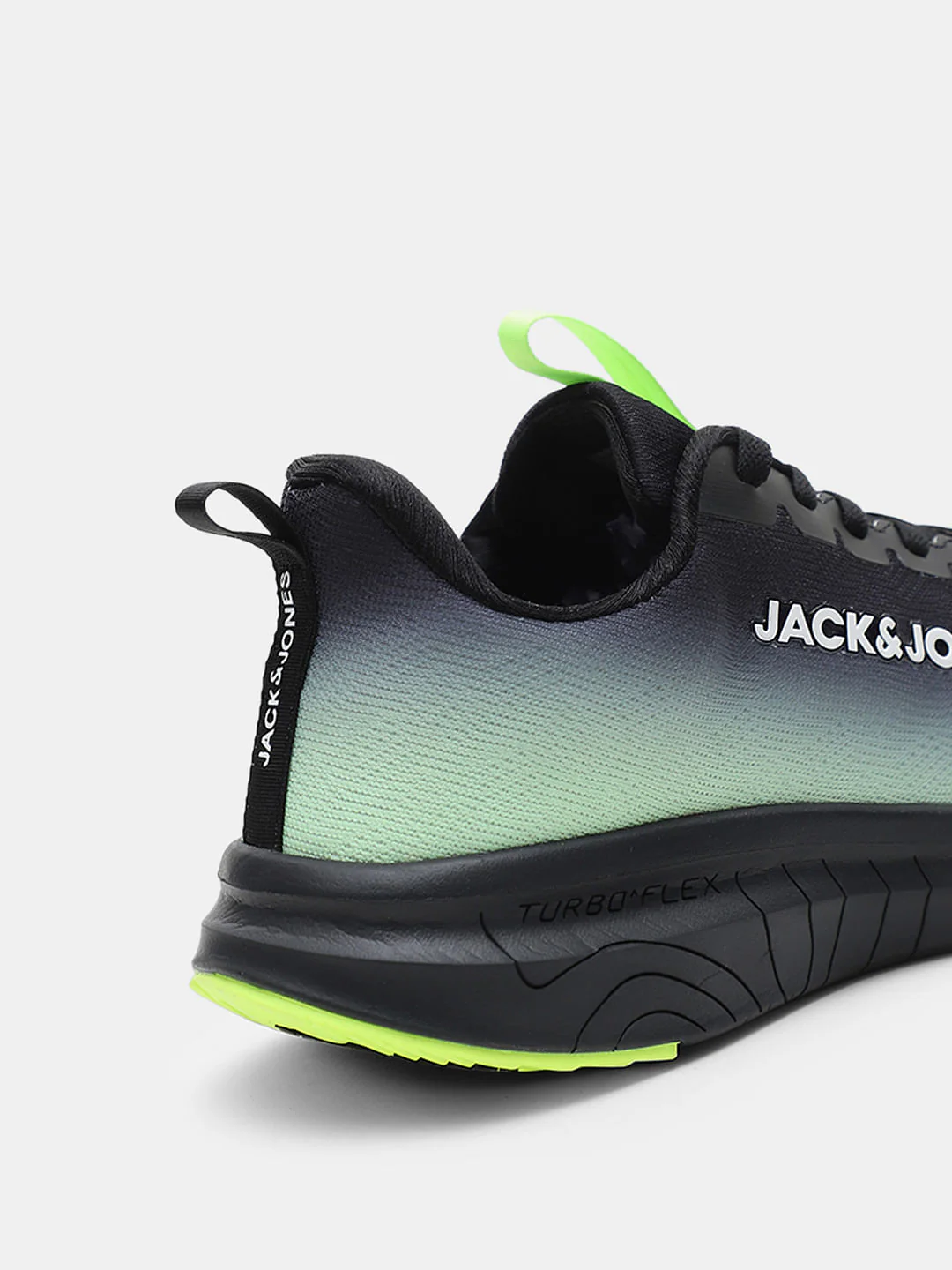 Black Ombre Knit Lace-Up Sneakers - Image 8