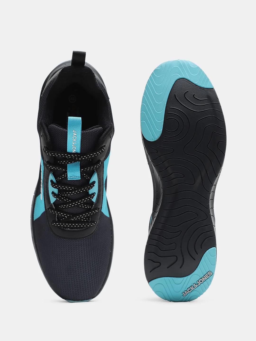 Black Colourblocked Knit Sneakers - Image 5