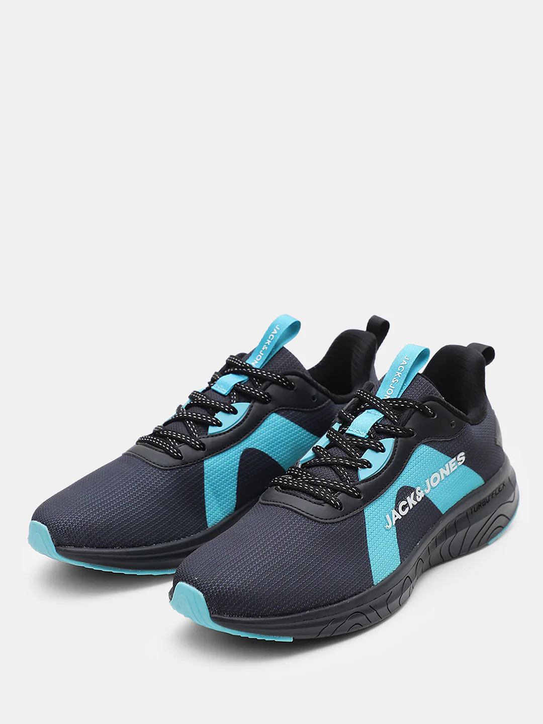 Black Colourblocked Knit Sneakers - Image 6