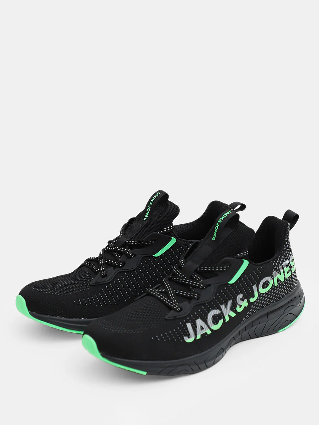 Black Abstract Print Sneakers - Image 6