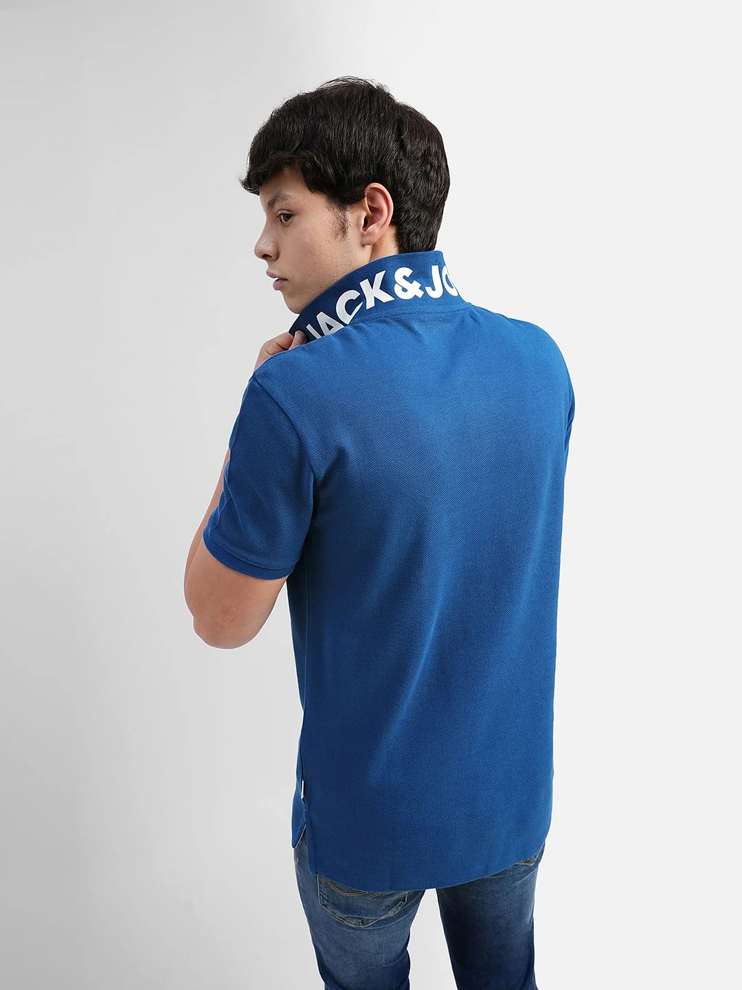 Dark Blue Polo Neck T-shirt