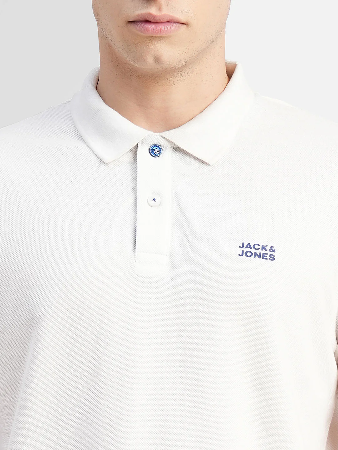 White Polo Neck T-shirt - Image 5
