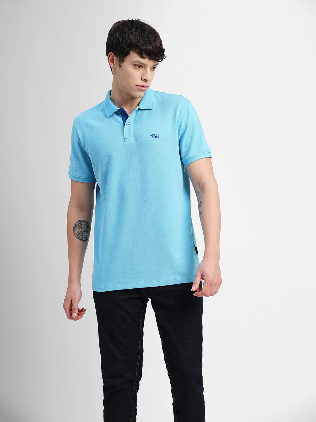 Blue Polo Neck T-shirt - Image 2
