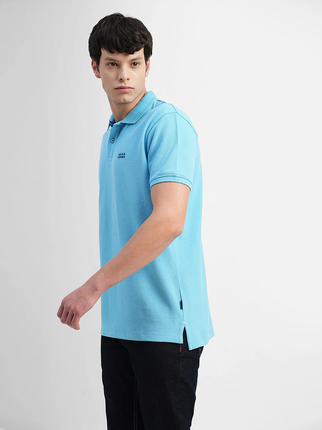 Blue Polo Neck T-shirt - Image 3