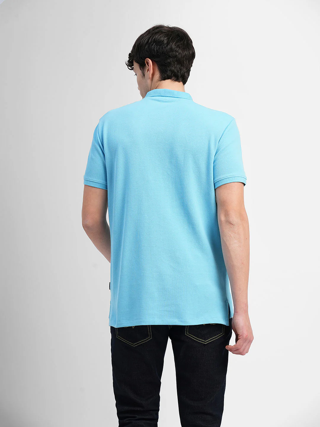 Blue Polo Neck T-shirt - Image 4