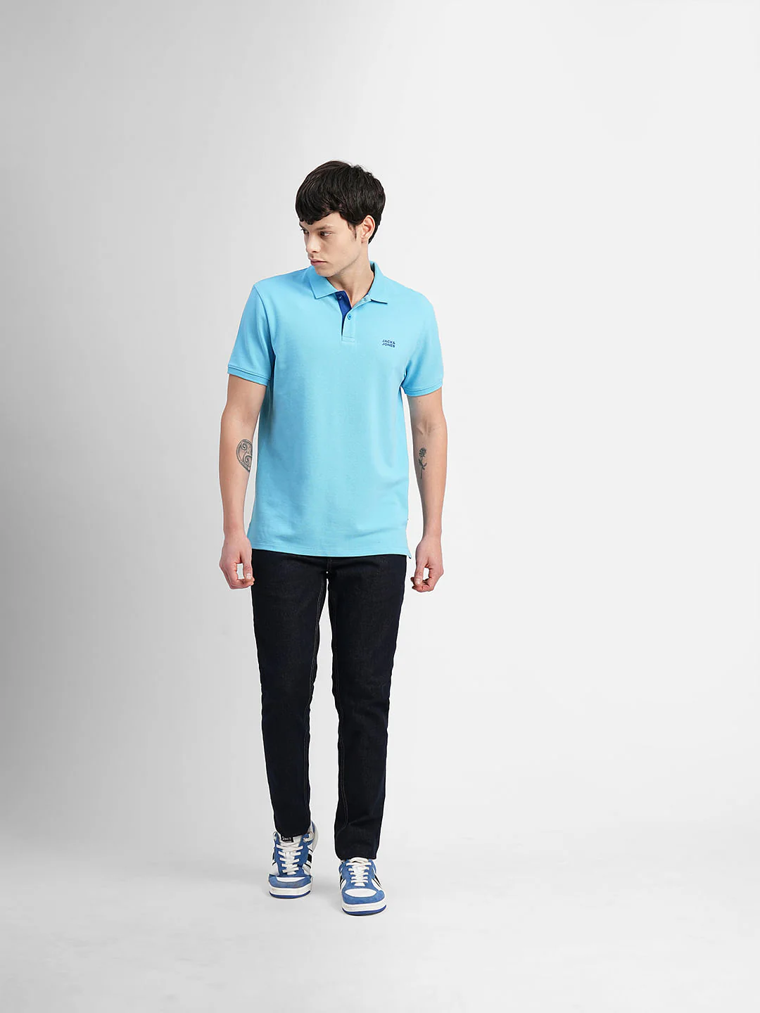 Blue Polo Neck T-shirt - Image 6
