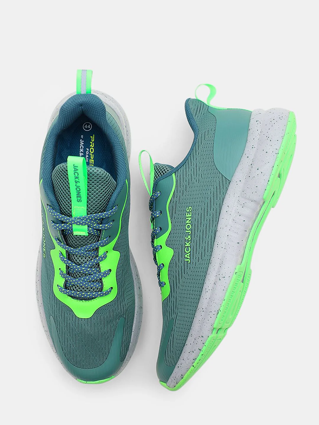 Green Lace-Up Mesh Sneakers - Image 3