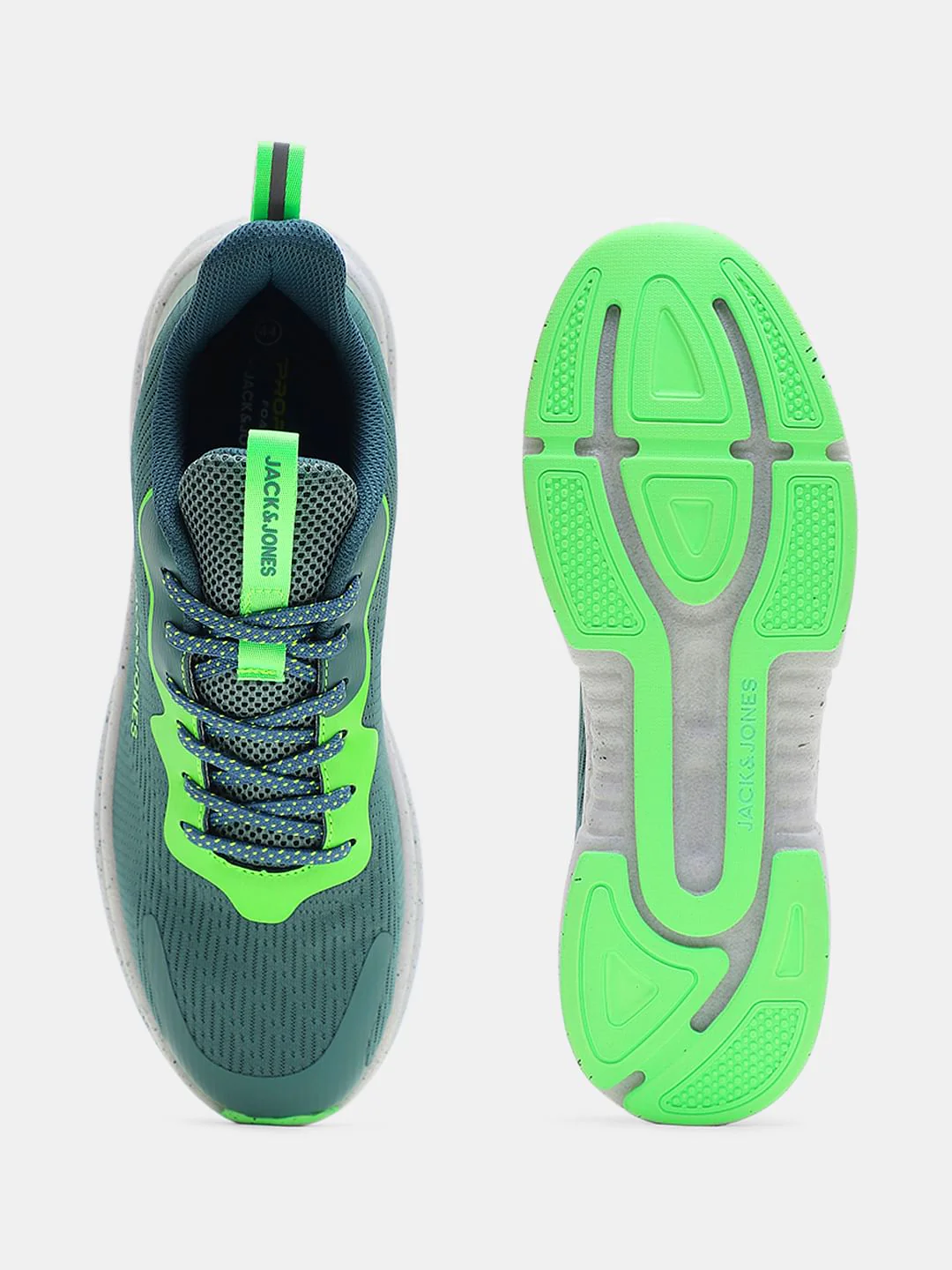 Green Lace-Up Mesh Sneakers - Image 5