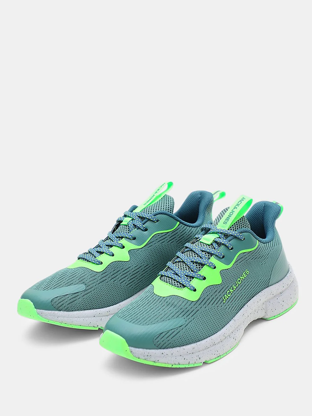 Green Lace-Up Mesh Sneakers - Image 6