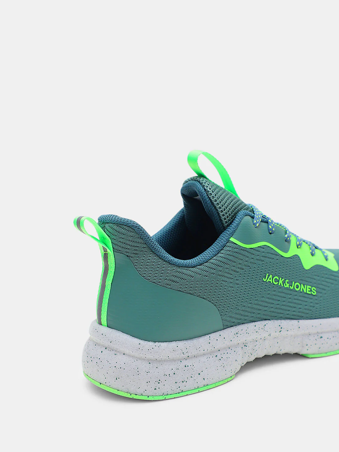 Green Lace-Up Mesh Sneakers - Image 8