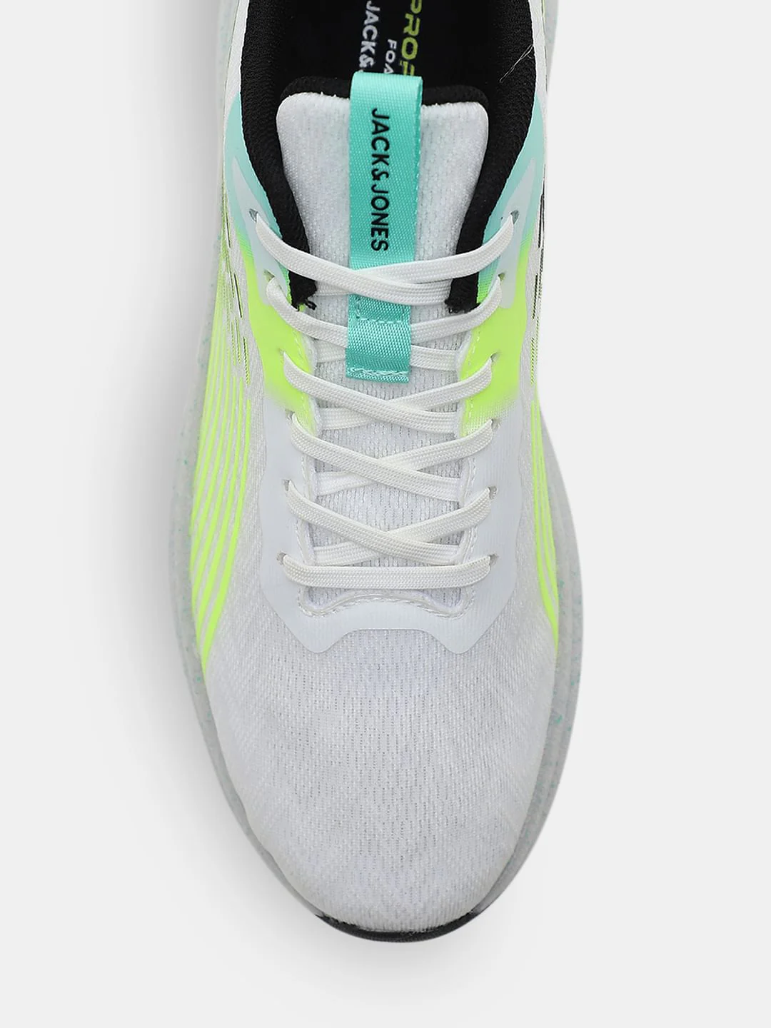 White Abstract Print Mesh Sneakers - Image 7