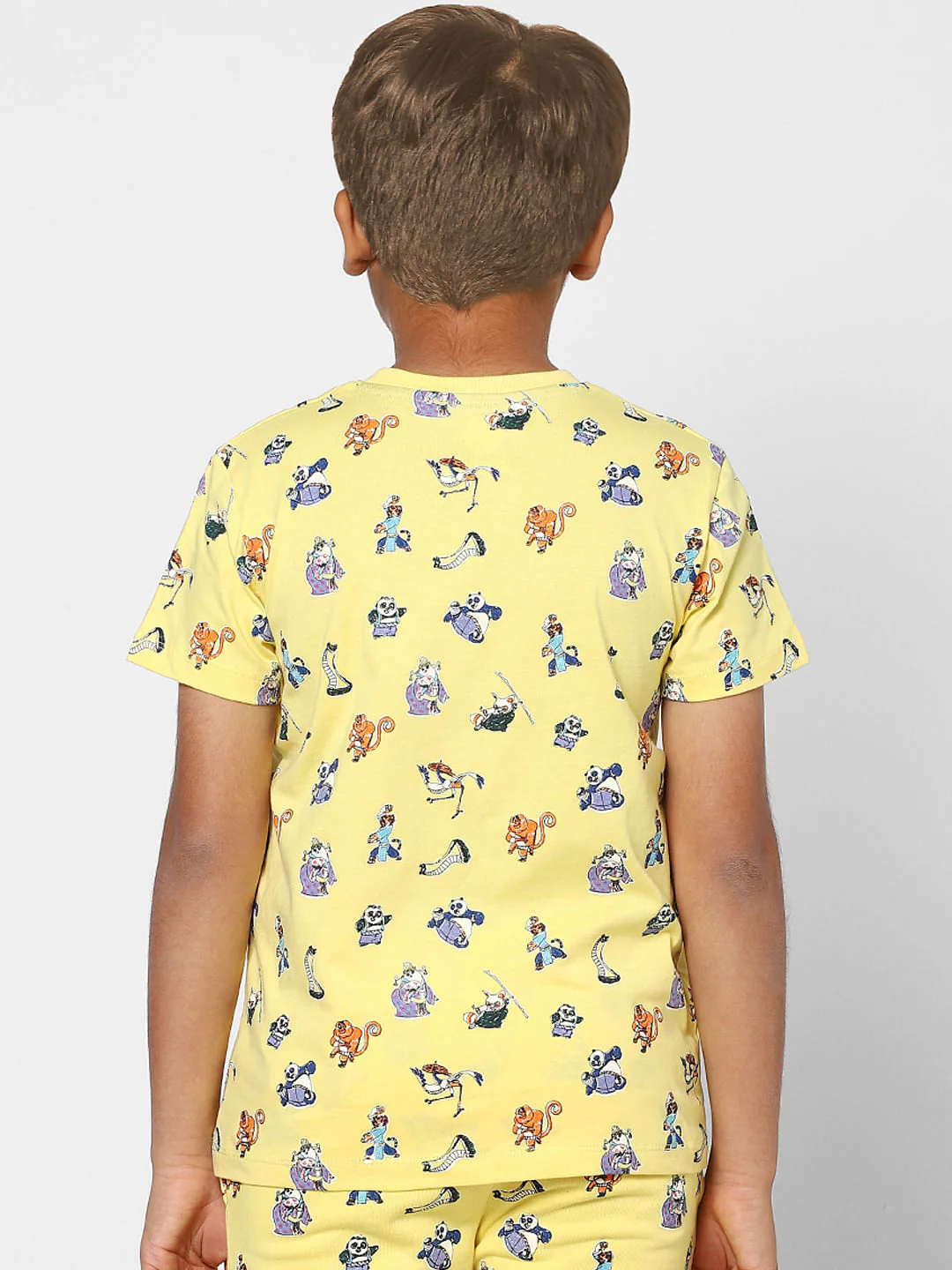 Boys X Kung Fu Panda Yellow Printed Co-ord T-shirt - Image 4