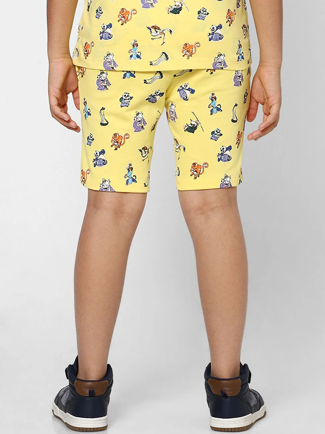 Boys X Kung Fu Panda Yellow Printed Co-ord Shorts - Image 4