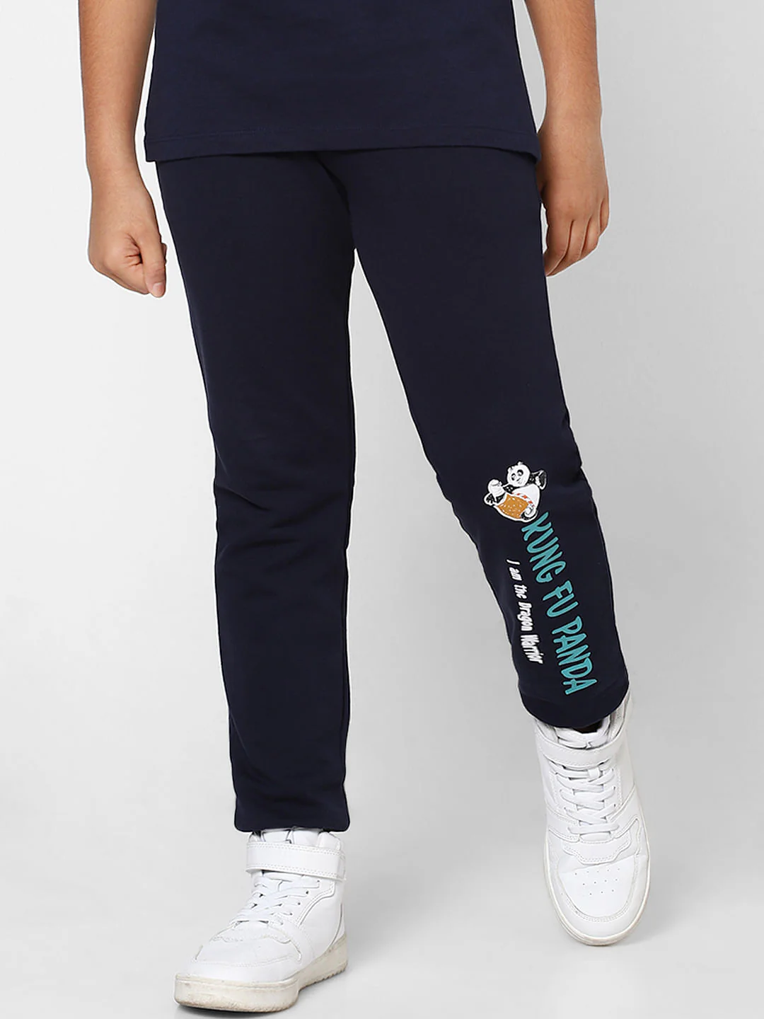 Boys X Kung Fu Panda Blue Graphic Sweatpants - Image 2