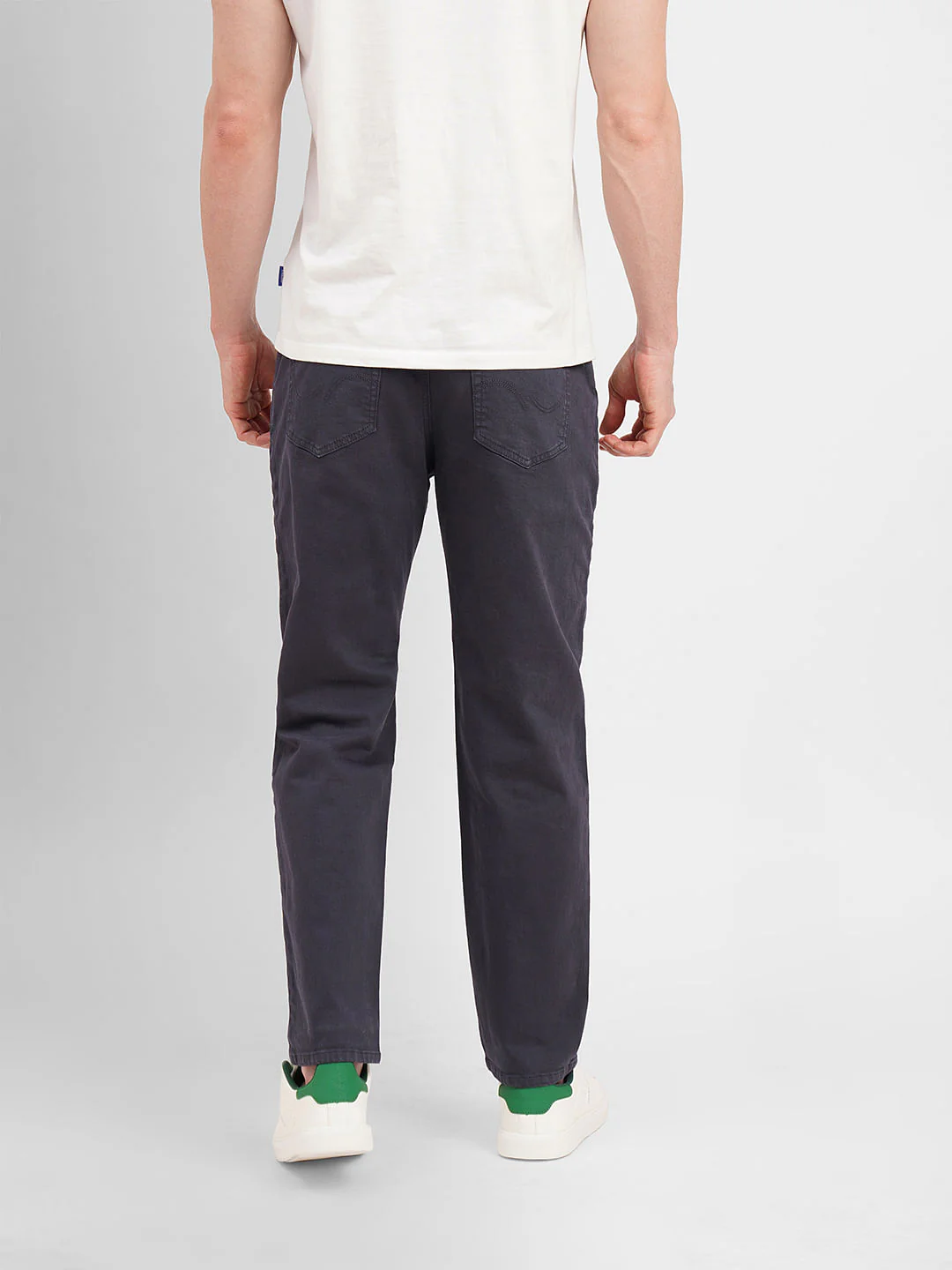 Dark Grey Low Rise Slim Fit Pants - Image 4