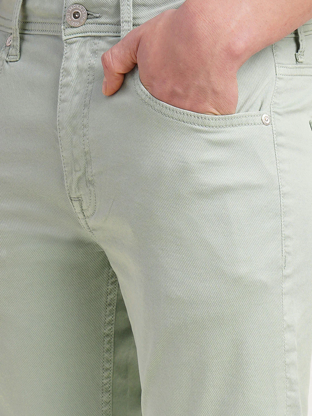 Light Green Slim Fit Chinos - Image 5