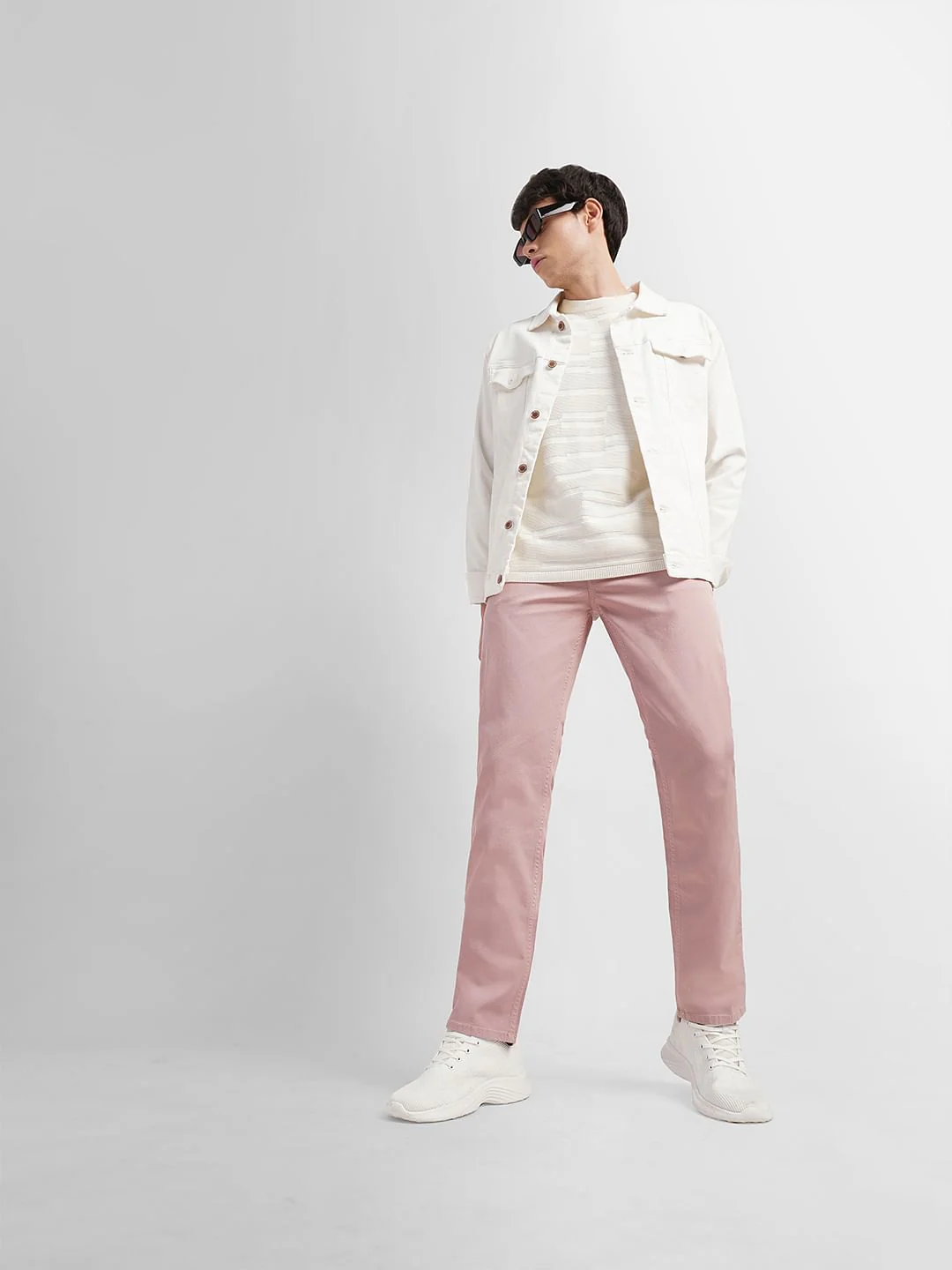 Light Pink Slim Fit Chinos