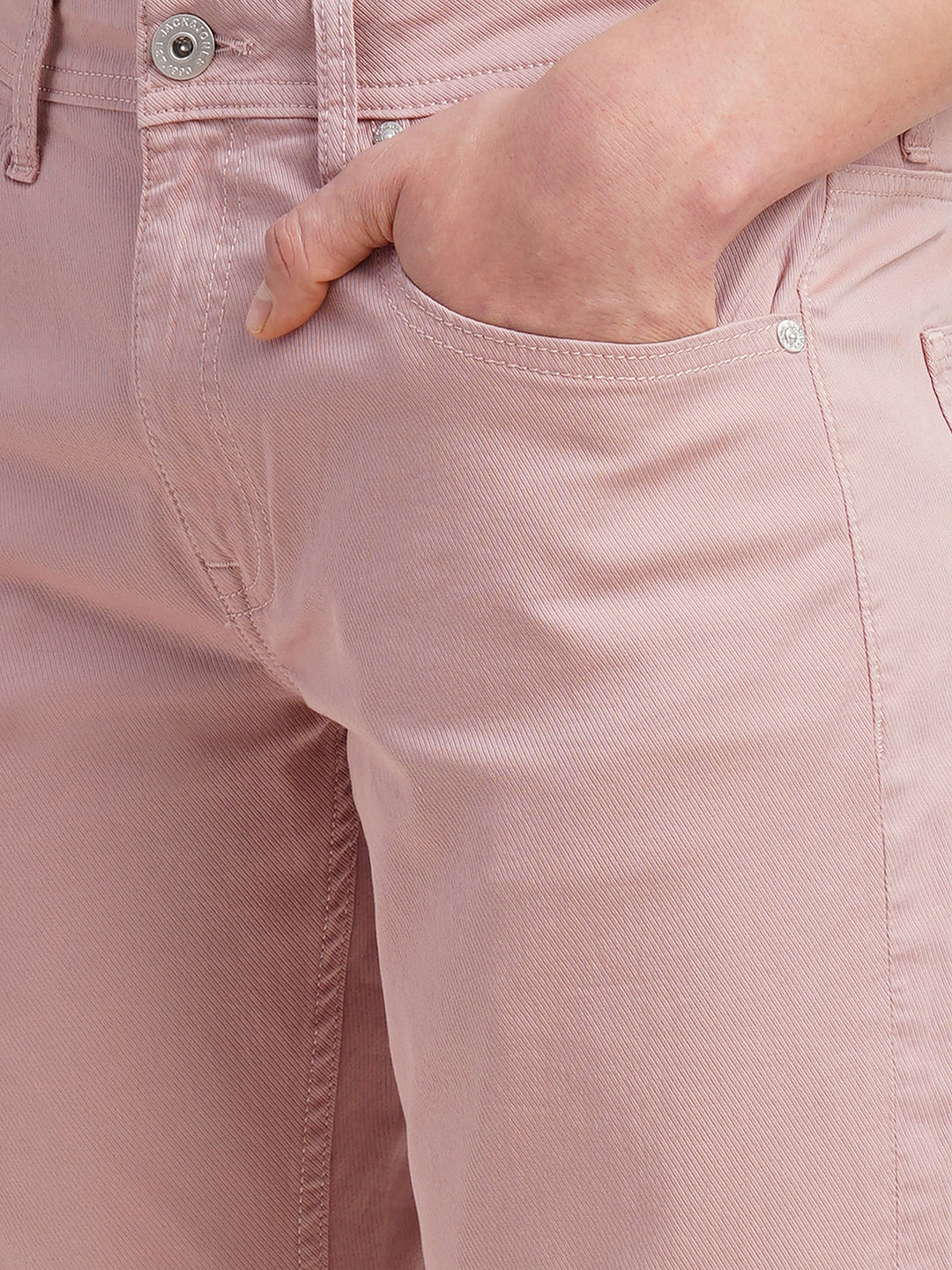Light Pink Slim Fit Chinos - Image 5