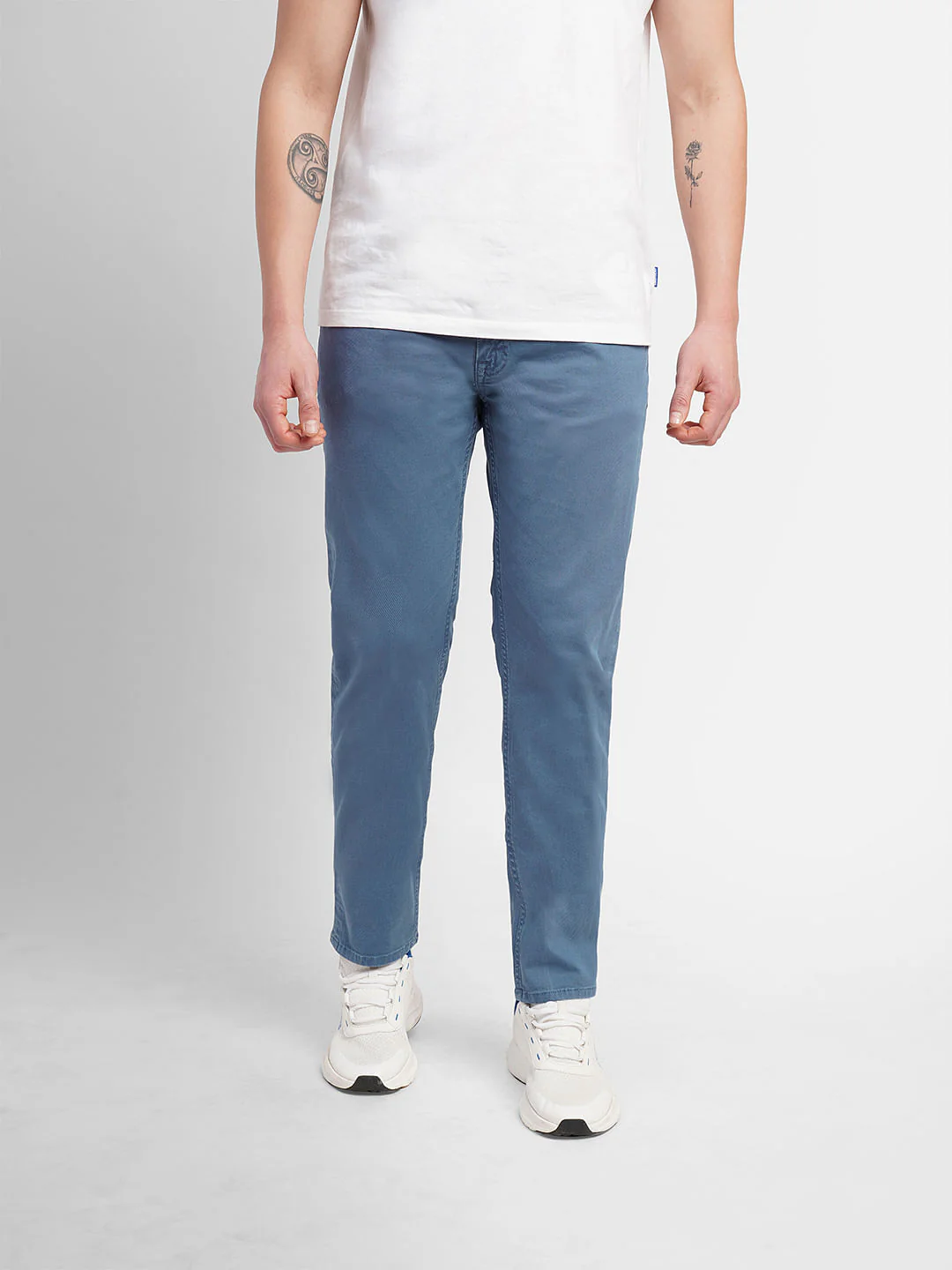 Blue Slim Fit Chinos - Image 2