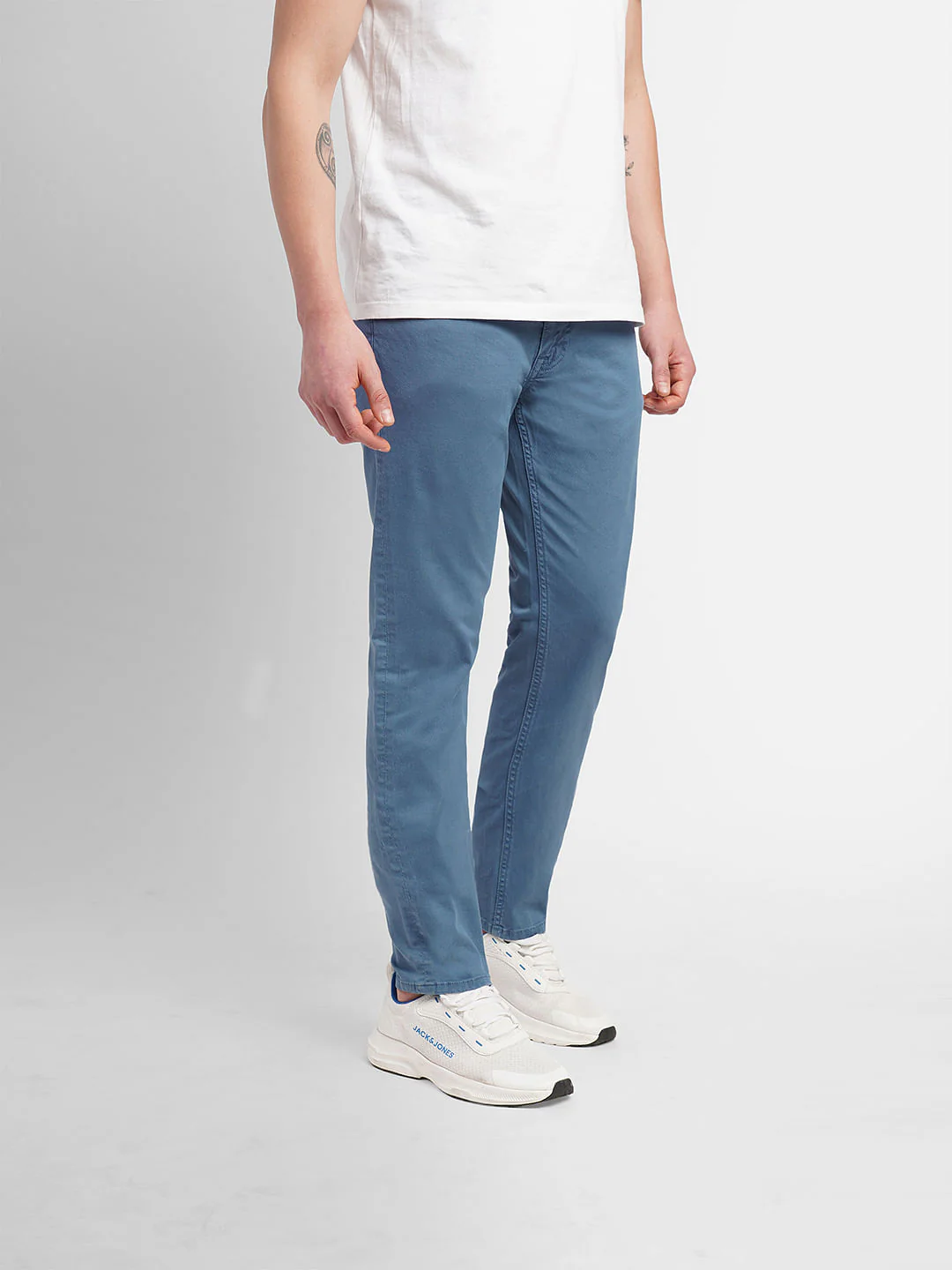 Blue Slim Fit Chinos - Image 3