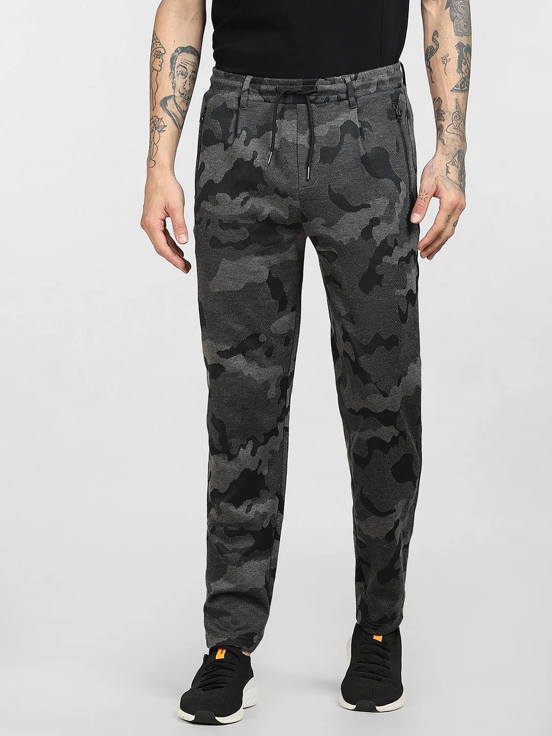 Black Mid Rise Camo Print Sweatpants - Image 2